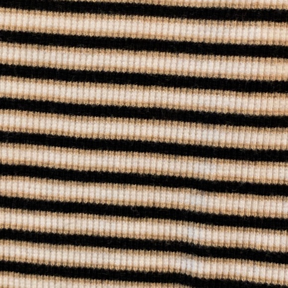 White Stag Turtleneck Short Sleeve Shirt Brown Cream Yellow - Picture 3 of 3